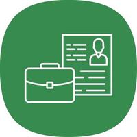 Suitcase Line Curve Icon vector