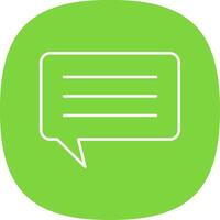 Chat Line Curve Icon vector