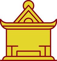 Pavilion Line Two Color Icon vector