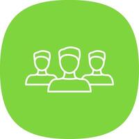 Forum Line Curve Icon vector