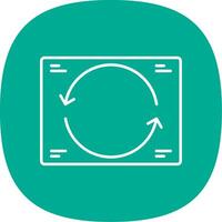 Sync Line Curve Icon vector