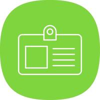 Id Card Line Curve Icon vector