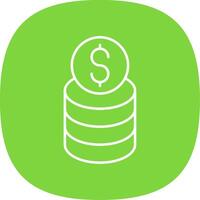 Income Line Curve Icon vector
