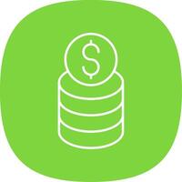 Income Line Curve Icon vector