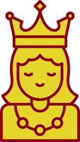 Princess Line Two Color Icon vector