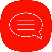 Conversation Line Curve Icon vector