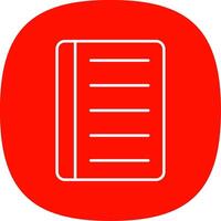 Notebook Line Curve Icon vector
