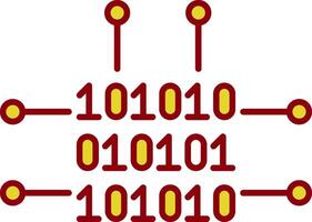 Binary Code Line Two Color Icon vector