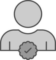 Verified User Fillay Icon vector