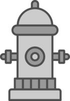 Fire Hydrant Fillay Icon vector