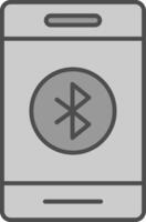 Bluetooth Fillay Icon vector