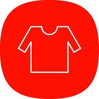 Shirt Line Curve Icon vector