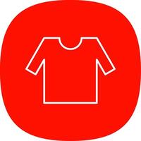 Shirt Line Curve Icon vector