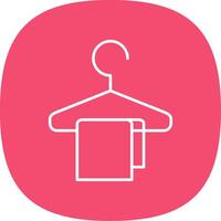 Changing Room Line Curve Icon vector