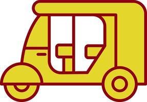 Rickshaw Line Two Color Icon vector