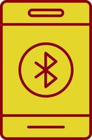 Bluetooth Line Two Color Icon vector