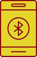 Bluetooth Line Two Color Icon vector