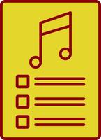 PlayList Line Two Color Icon vector