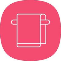 Towel Line Curve Icon vector