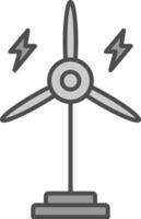 eólico turbina relleno icono vector