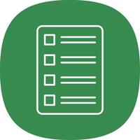 Task List Line Curve Icon vector