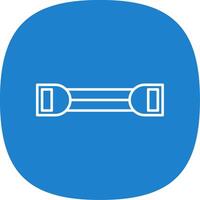 Chest Expander Line Curve Icon vector