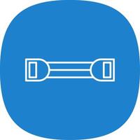 Chest Expander Line Curve Icon vector