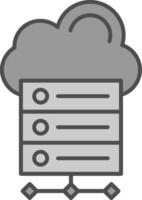 Data Storage Fillay Icon vector