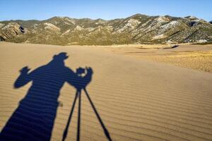 fotógrafo disparo - sombra resumen foto