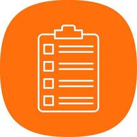 Tasks Line Curve Icon vector