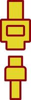 Seat Belt Line Two Color Icon vector