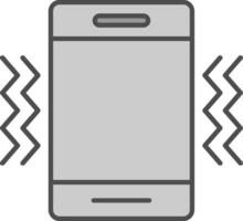 Vibration Fillay Icon vector