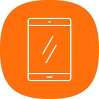 Mobile Line Curve Icon vector
