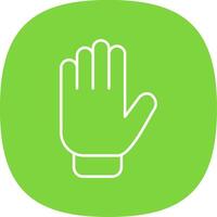 Gloves Line Curve Icon vector