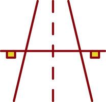 icono de dos colores de la línea de la carretera vector