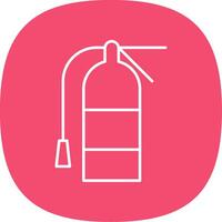 Extinguisher Line Curve Icon vector