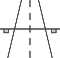 autopista relleno icono vector