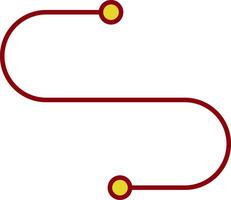 Curve Line Two Color Icon vector