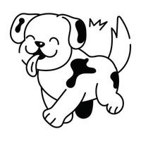 Trendy Smiling Puppy vector