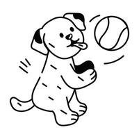 Trendy Puppy Ball vector