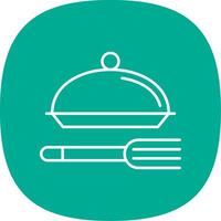 Meal Line Curve Icon vector