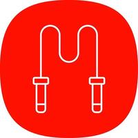 Skipping Rope Line Curve Icon vector