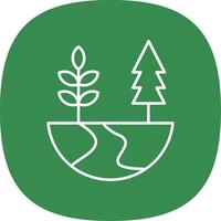 Nature Line Curve Icon vector