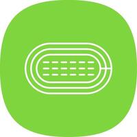 Running Track Line Curve Icon vector