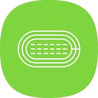 Running Track Line Curve Icon vector