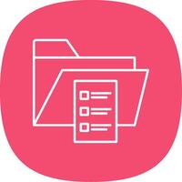 Archive Line Curve Icon vector