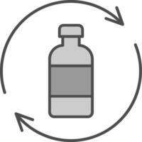 Bottle Recycling Fillay Icon vector