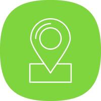 Map Line Curve Icon vector