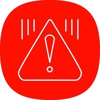 Warning Line Curve Icon vector
