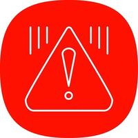 Warning Line Curve Icon vector